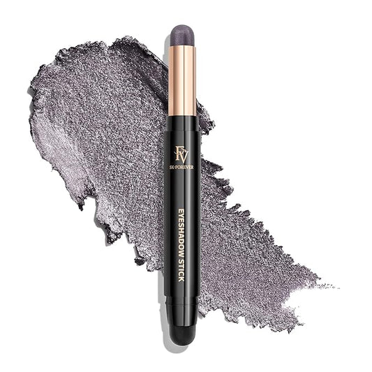 FV Cream Shimmer Eyeshadow Stick,Long Lasting & Waterproof, Multi-Use & High Pigment Eyeshadow Makeup Stick, Smoky Grey Shimmer