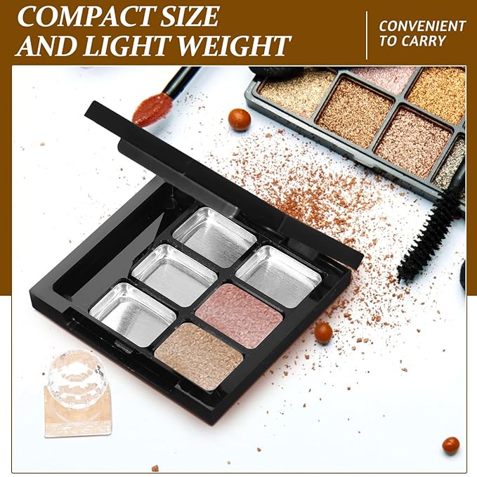Healifty Empty Lipstick Palette Pan 6-grid Magnetic Eyeshadow
