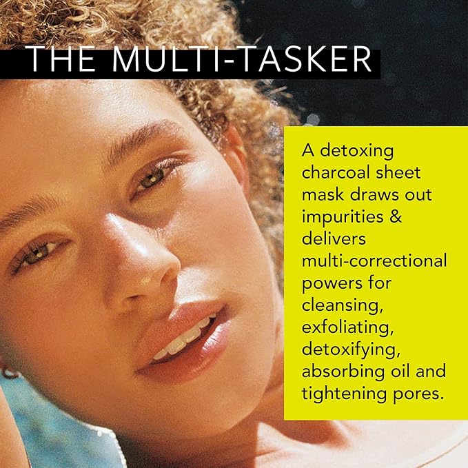 LAPCOS Charcoal Sheet Mask, Daily Face Tighten