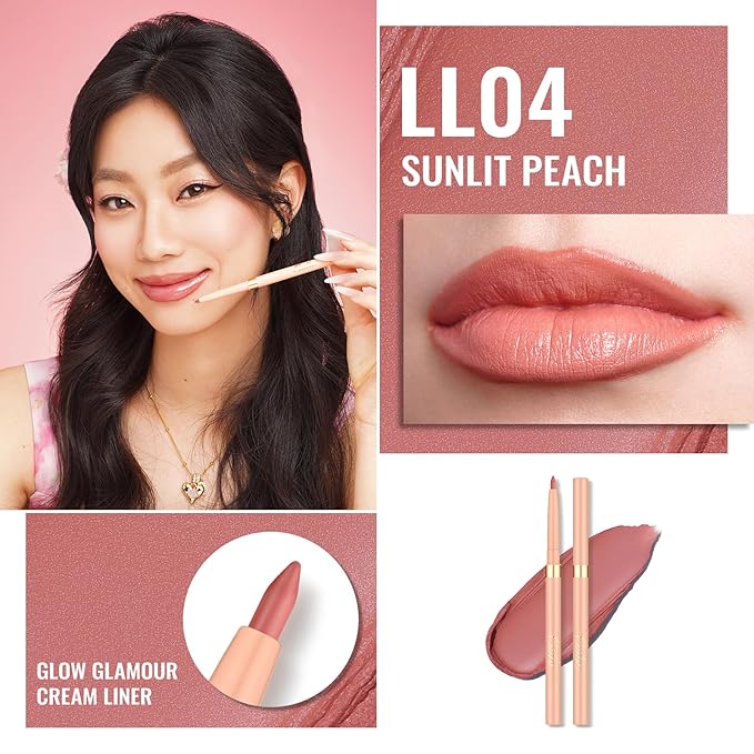 Oulac Waterproof Lipliner Pencil Set - Smooth and Creamy, Retractable Lip Makeup for Precision Application, Vegan & Cruelty-Free, L03+L04+L07