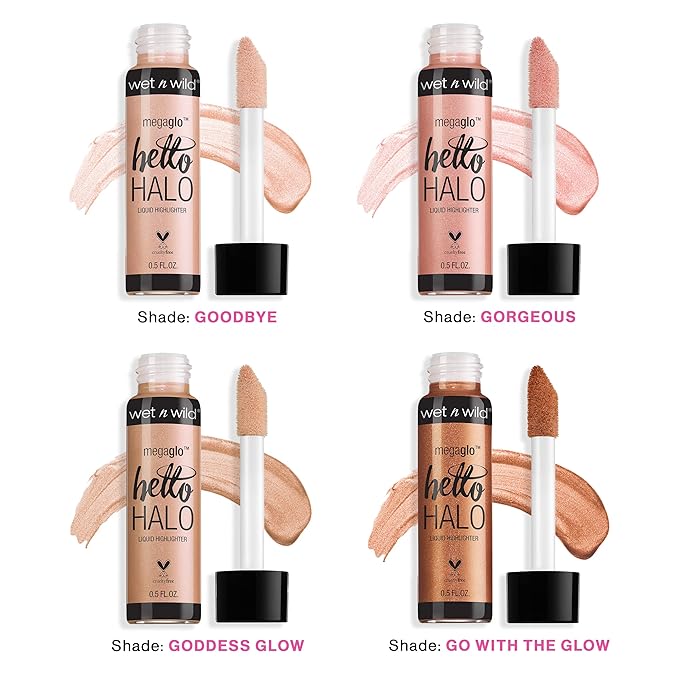 wet n wild MegaGlo Hello Halo Liquid Highlighter Glow Halographic
