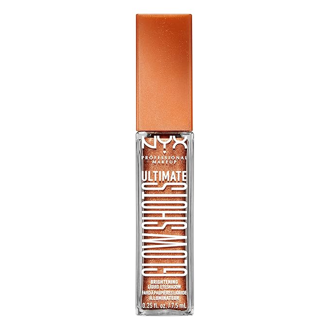 NYX PROFESSIONAL MAKEUP Ultimate Glow Shots, Liquid Eyeshadow, Long-Lasting Shimmer Eye Shadow with Vitamin C - Wow Cacao