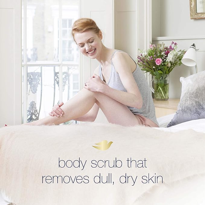 Dove Exfoliating Body Polish Scrub For Silky, Soft Skin Pomegranate & Shea Butter Body Scrub Exfoliates and Provides Lasting Nourishment 10.5 oz