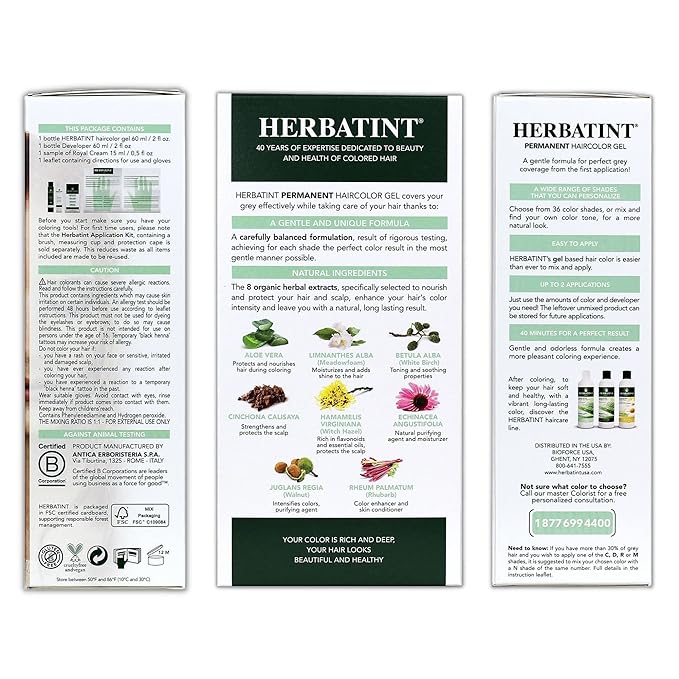 Herbatint Permanent Haircolor Gel, 10DR