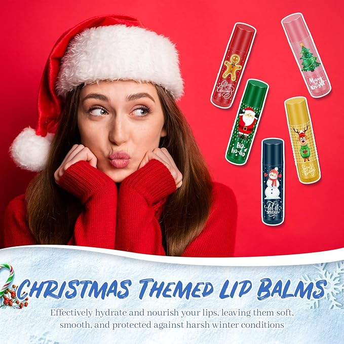 100 Pcs Christmas Lip Balm Lip