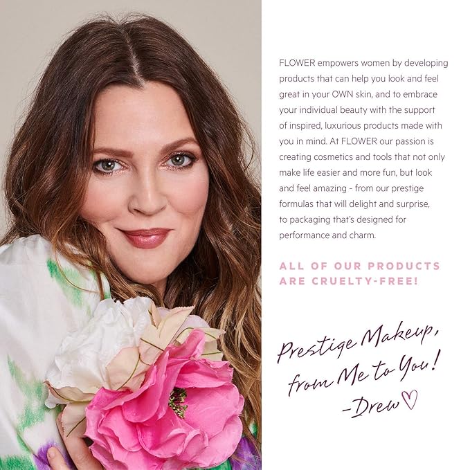 FLOWER Beauty By Drew Barrymore Liquid Blush Makeup Bomb Color Drops -Silky Lightweight Formula + Gel Cream Blush for Cheeks - Radiant + Glossy Finish - Buildable + Lightweight Formula - Cruelty-Free + Vegan (Cinnamon)