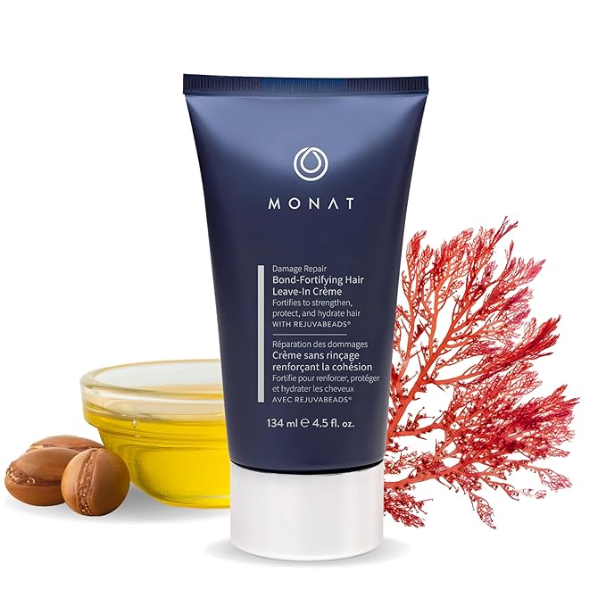 MONAT Damage Repair Bond-Fortifying Hair Crème – Leave-in Crème Conditioner Refreshing Neroli and Orange Flower Fragrance – Enhances Shine and Texture – No Frizz in Humid Conditions