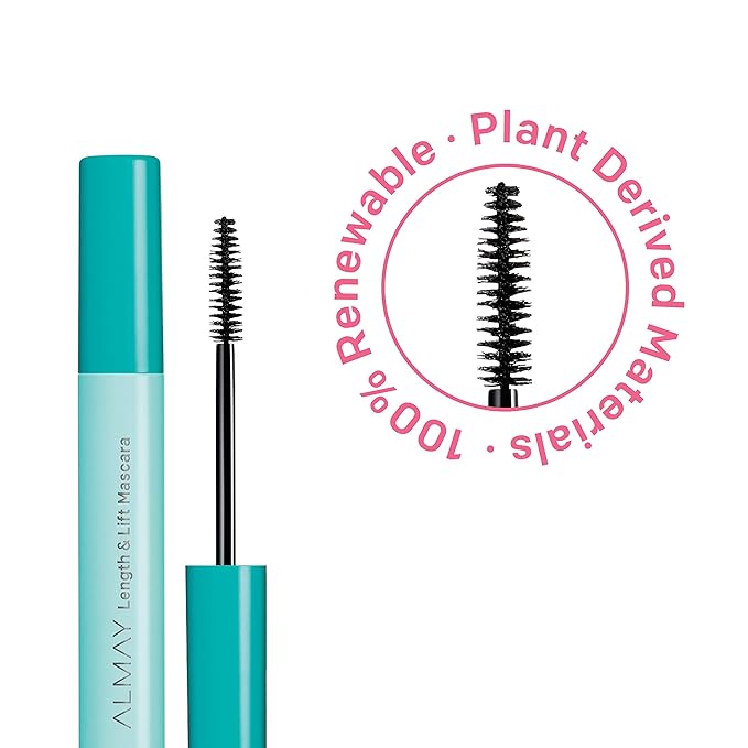 Almay Lengthening Mascara, Volume & Lift, Eye Makeup, Hypoallergenic and-Fragrance Free, 040 Waterproof Black, 0.24 fl oz.