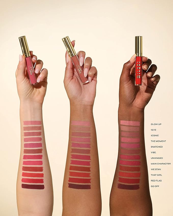 Milani Stay Put Longwear Liquid Lipstick - Smudge-Proof, Kiss-Proof, and Fade-Resistant Formula for All-Day Wear - Iconic