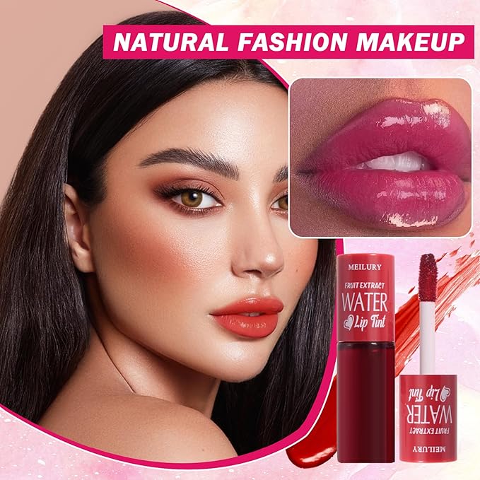 7 Colors Korean Lip Tint Stain Set Long-lasting Waterproof Velvet Lip Tint Moisturizing Lip Gloss Set,Multi-Use Lip and Cheek Tint for Women Daily Lip Makeup