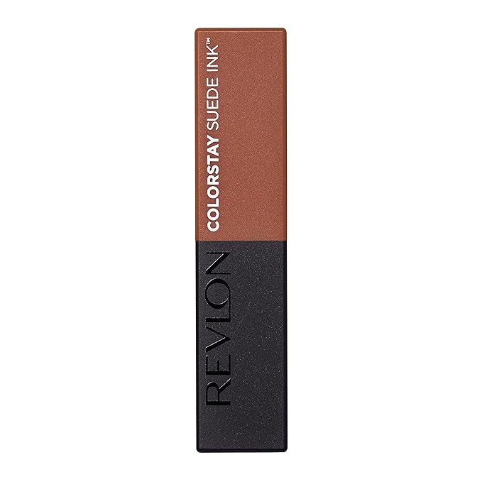 REVLON Lipstick, ColorStay Suede Ink, Built-in Primer, Infused with Vitamin E, Waterproof, Smudge-proof, Matte Color, 004 Pure Talent, 0.09 oz.