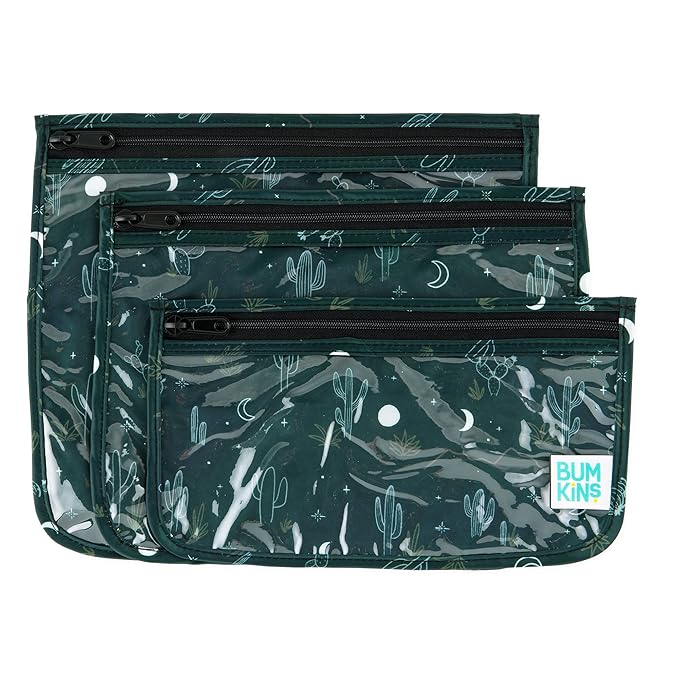 Bumkins, B1 Starry Cactus-Dk Green, 3 Piece Assortment