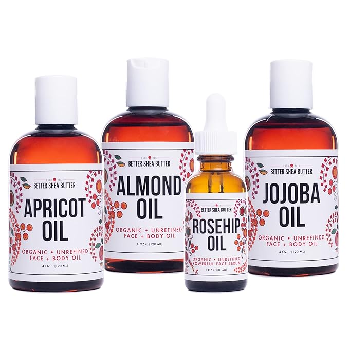 Better Shea Butter Organic Rosehip Oil | Rose hip oil for Face | Face Oil for Gua Sha Massage | Cold Pressed, 100% Pure | 1 oz