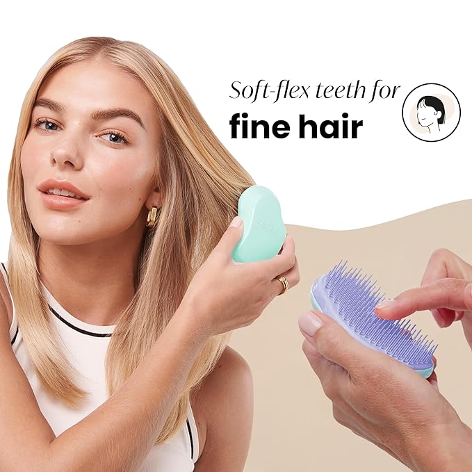 Tangle Teezer Original Detangler Brush, Dry & Wet Hair Brush for Color-Treated, Fine & Fragile Hair Types, Mint Violet