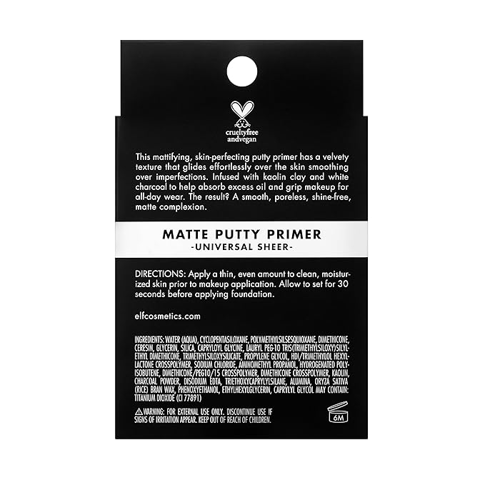 e.l.f., Matte Putty Primer, Skin Perfecting, Lightweight, Oil-free 0.74 Oz