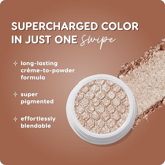 ColourPop Super Shock Shadow - High-Pigment, Crème-Powder Eye Makeup - Single Glitter Eyeshadow with Minimal Fallout and Unique Bouncy Texture - Sheer Nude Eyeshadow - Ritz (0.07 oz)