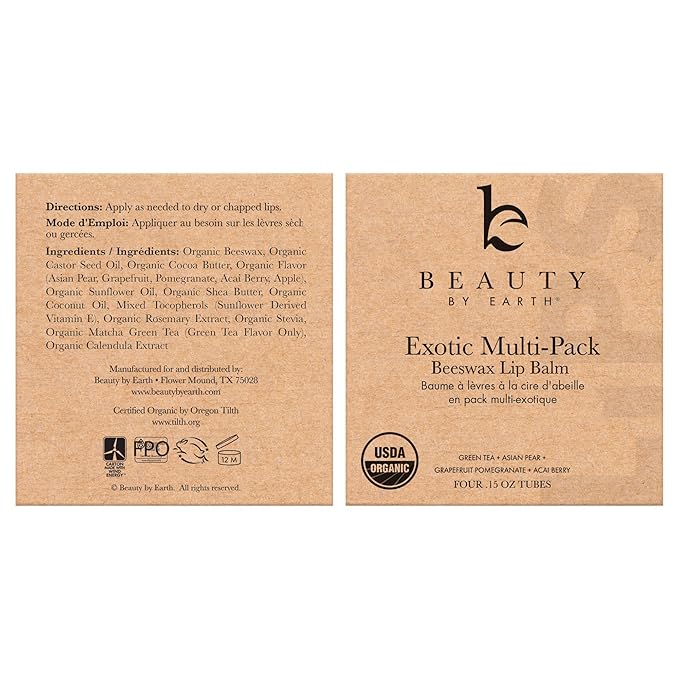 Organic Lip Balm Multi Flavor -