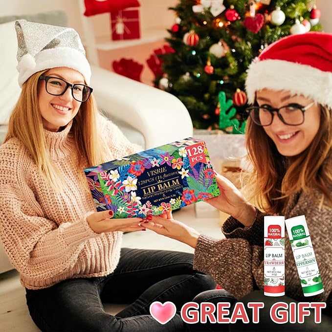 128 Pack Lip Balm, Natural Lip