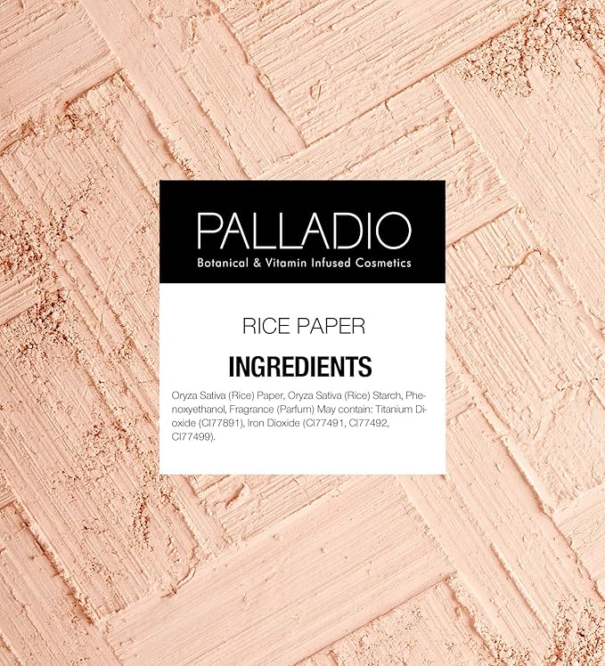 Palladio Rice Paper Facial Tissues for Oily Skin,