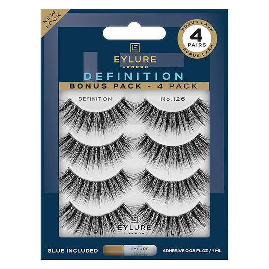 Eylure Dramatic Definition No. 126 Eyelashes Multipack, 4 Pairs