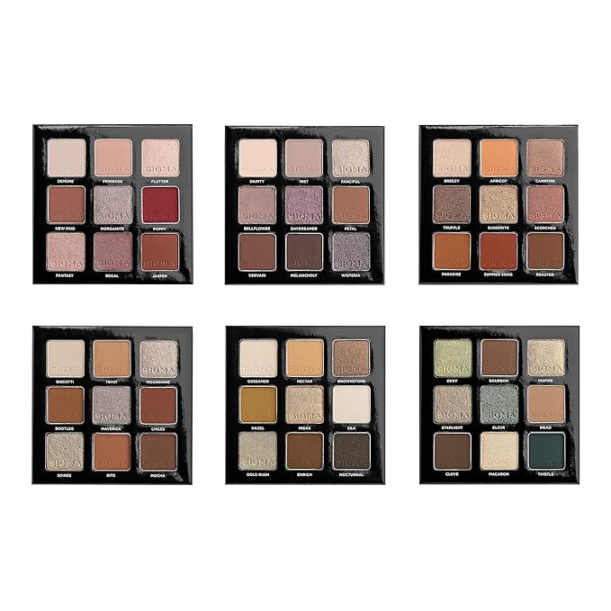 Sigma Beauty On-The-Go Eyeshadow Palette Set Includes 6
