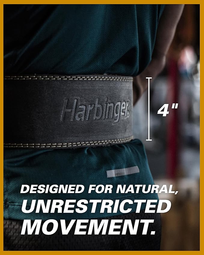 Harbinger Harbinger Padded Leather Belt Black