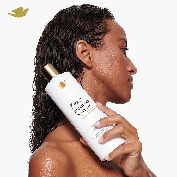 Dove Conditioner Argan Oil & Repair for Fine Hair with Bio-Protein Care Technology and Argan Oil Blend 12 Fl Oz