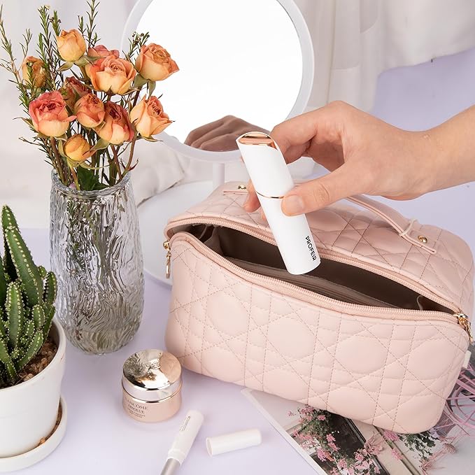 Facial Hair Removal for Women: Electric Hair Removal Device - Rechargeable Painless Face Razor for Chin Upper Lip Peach Fuzz with Light (White)