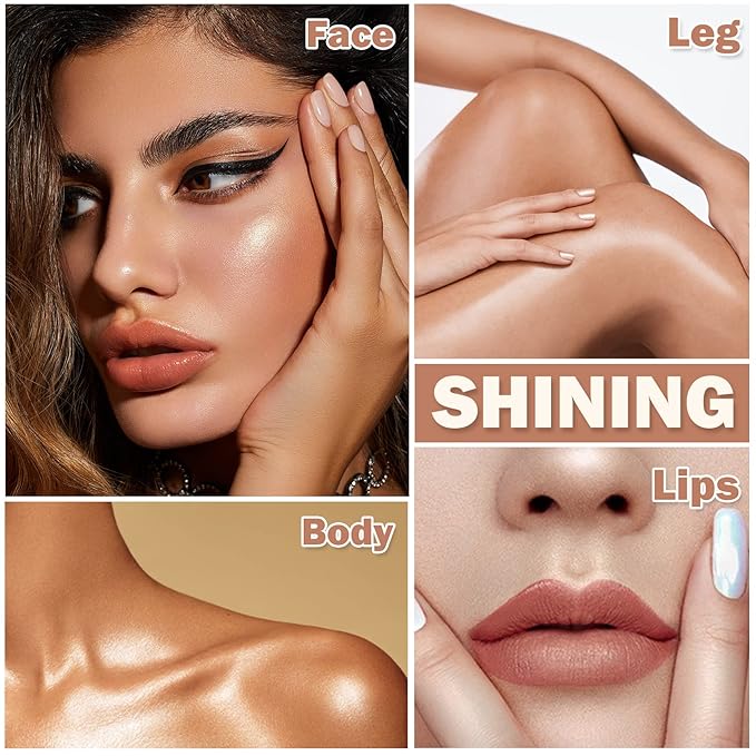 CAHIUYOA 2 Color Cream Contour Stick,Cream Bronzer Highlighter - Deep