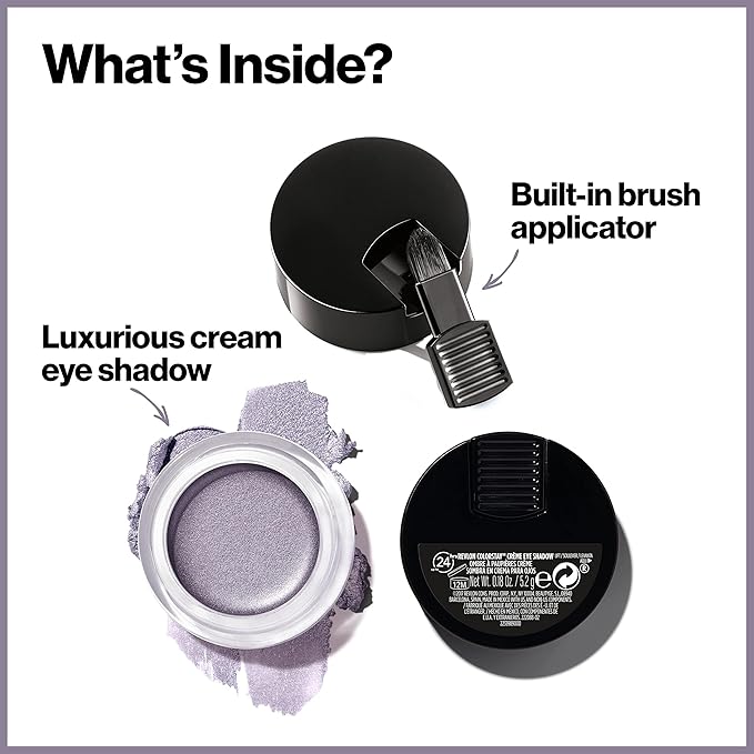 Revlon Crème Eyeshadow, ColorStay 24 Hour Eye Makeup, Highly Pigmented Cream Formula in Blendable Matte & Shimmer Finishes, 720 Chocolate, 0.18 Oz