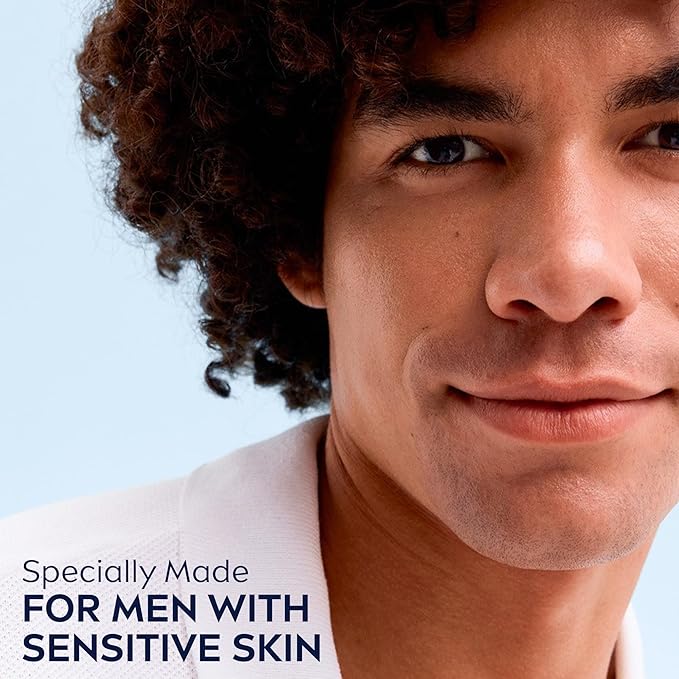 NIVEA Men Sensitive Face and Beard Moisture Gel, Gentle Face and Beard Moisturizer for Men Instantly Hydrates Skin and Conditions Facial Hair, 1.7 Fl Oz Tube, Pack of 3