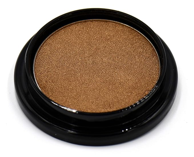 Antique Gold Carmel Bronze Shimmer Pressed Powder Single Vegan Eyeshadow; Talc, Paraben & Cruelty Free