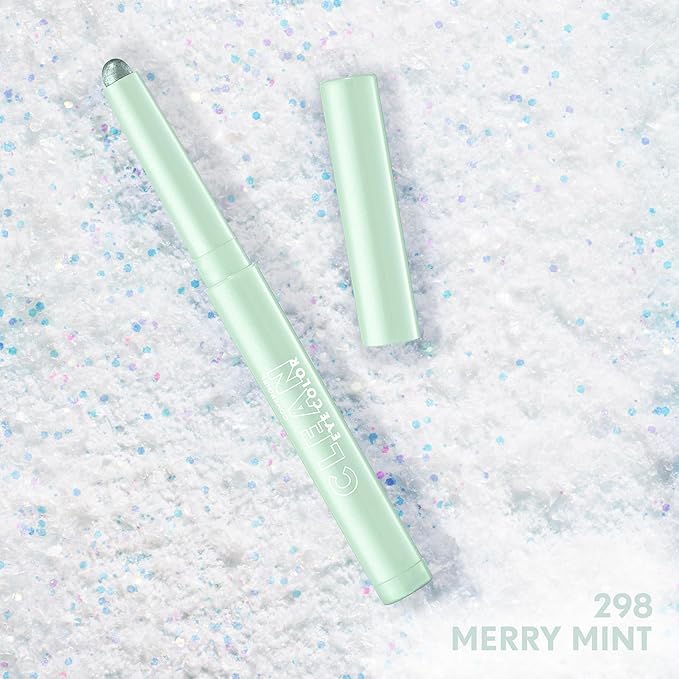 Covergirl Clean Multiline Eyeshadow Pencil, 298 Merry Mint, Vegan Formula, Shimmer Eyeshadow, Easy Application, Glides on Effortlessly, Blends Perfectly, 0.05oz