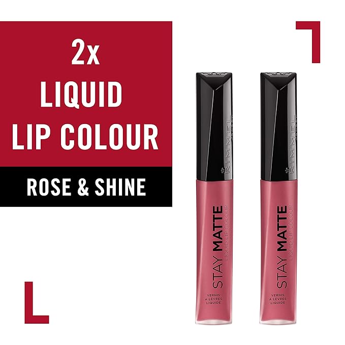 Rimmel Stay Matte Liquid Lip Color, Rose & Lip