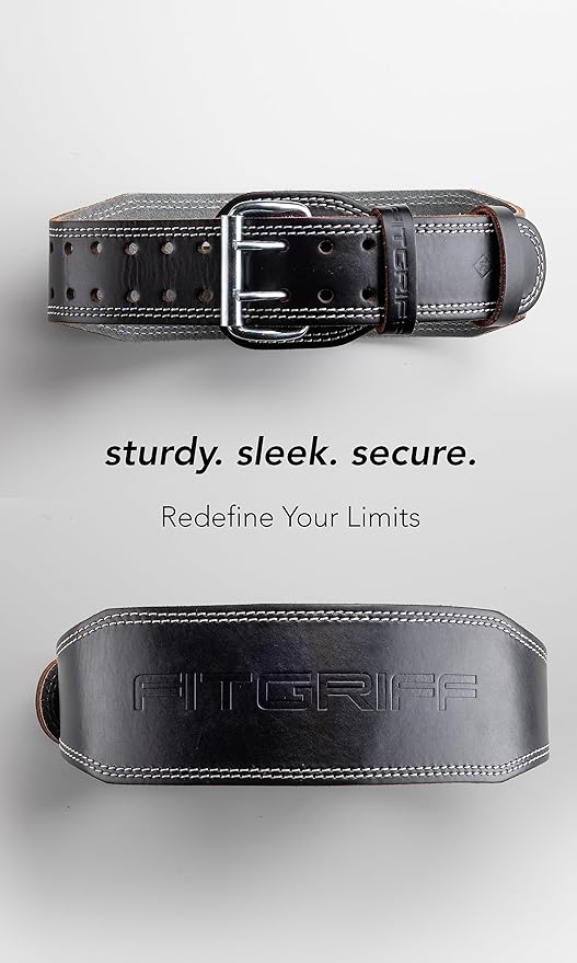 Fitgriff® Classic Weight Lifting Belt (100% Leather)
