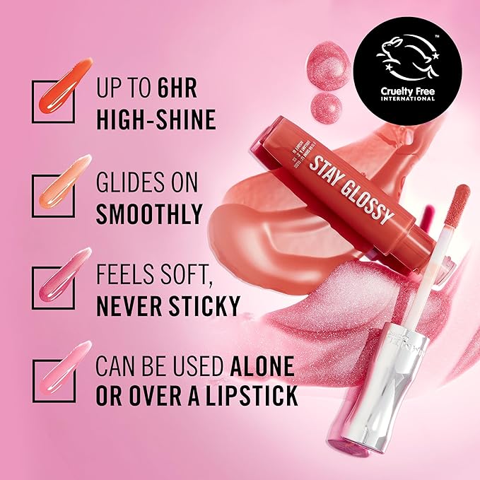 Rimmel Stay Glossy Lip Gloss Bundle - .18oz Tubes in 710 Honey, Honey and 122 All Nighter Shades
