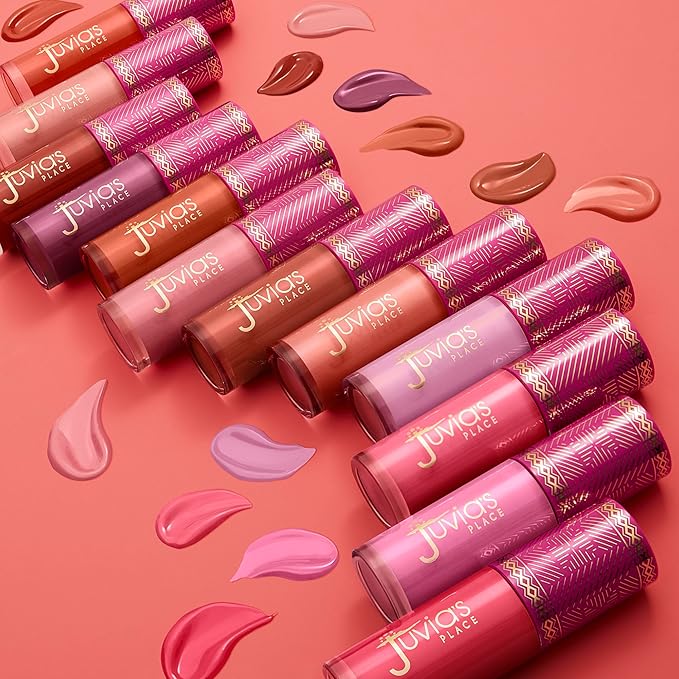 Juvia's Place Blushed Liquid Blush SweetBerries - Dewy Tint Cheeks Makeup Glow Pigment Effortless Beauty Long Lasting Cosmetics Soft Creamy Natural Buildable All Skin Color Light Flawless Finish Blend