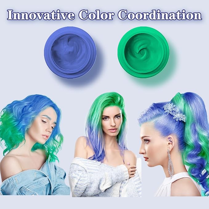 Blue Hair Color Wax, Temporary