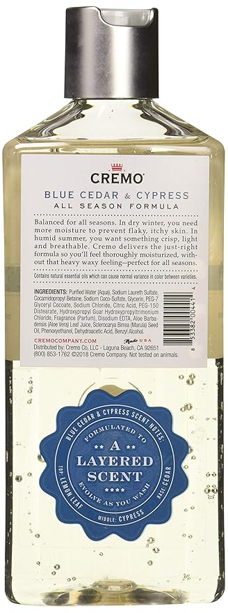 Cremo Inc Blue Cedar & Cyprus Body Wash - 16oz, 16 Oz (Pack of 2)