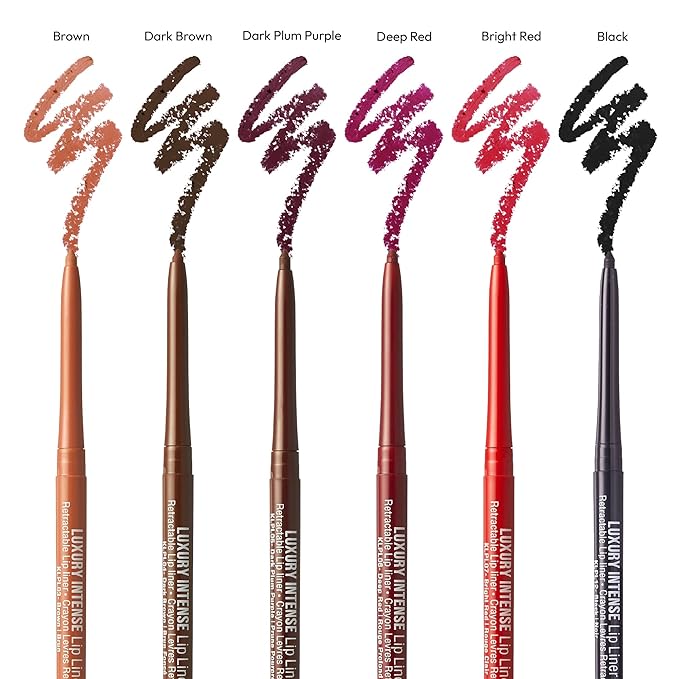 Professional Lip Liner, Long-Lasting Luxury Intense Lipliner, Creamy Retractable Easy to Use Richly Pigmented Lip Liner Pencil 3 PCS (4 Count)