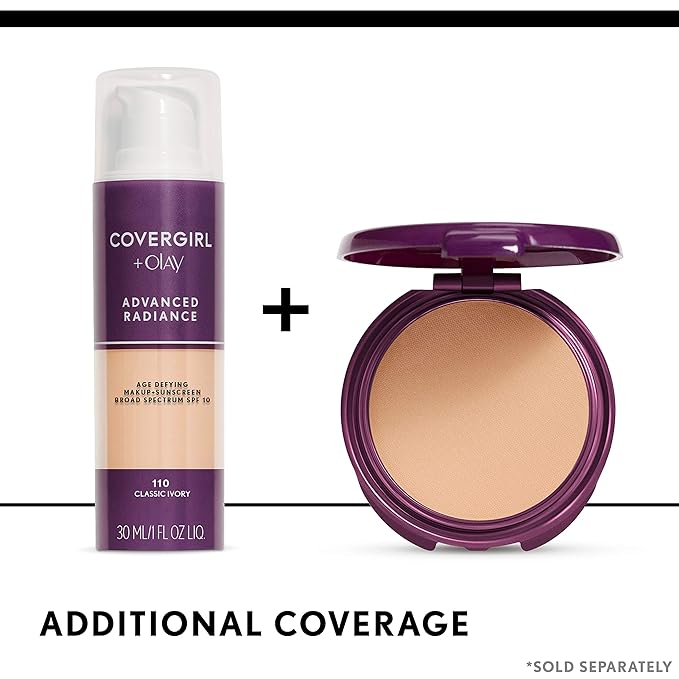 COVERGIRL Advanced Radiance Age-Defying Foundation Makeup, Buff Beige, May Vary) 1 oz