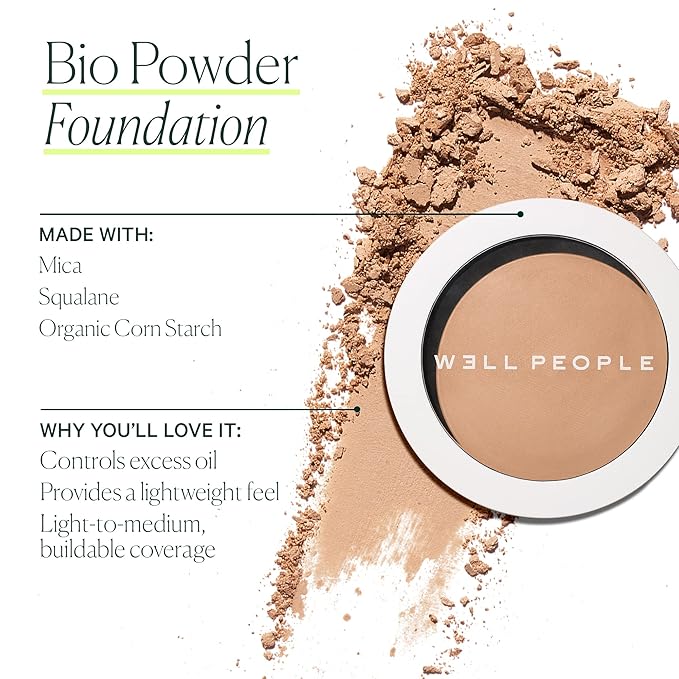 Well People Bio Powder Foundation, Lightweight & Hydrating Cruelty-free, 1C
