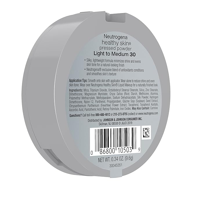 Neutrogena Healthy Skin Pressed Makeup Powder Compact with of 2) 34 oz