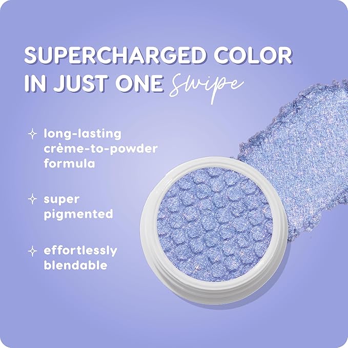 ColourPop Super Shock Shadow - High-Pigment, Crème-Powder Eye Makeup - Single Glitter Eyeshadow with Minimal Fallout and Unique Bouncy Texture - Pale Periwinkle Eyeshadow - Dream Much (0.07 oz)