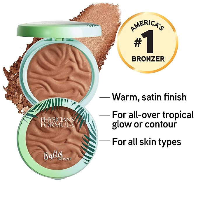 Physicians Formula Murumuru Butter Bronzer, Moisturizing, Nourishing Murumuru Sunset Bronzer