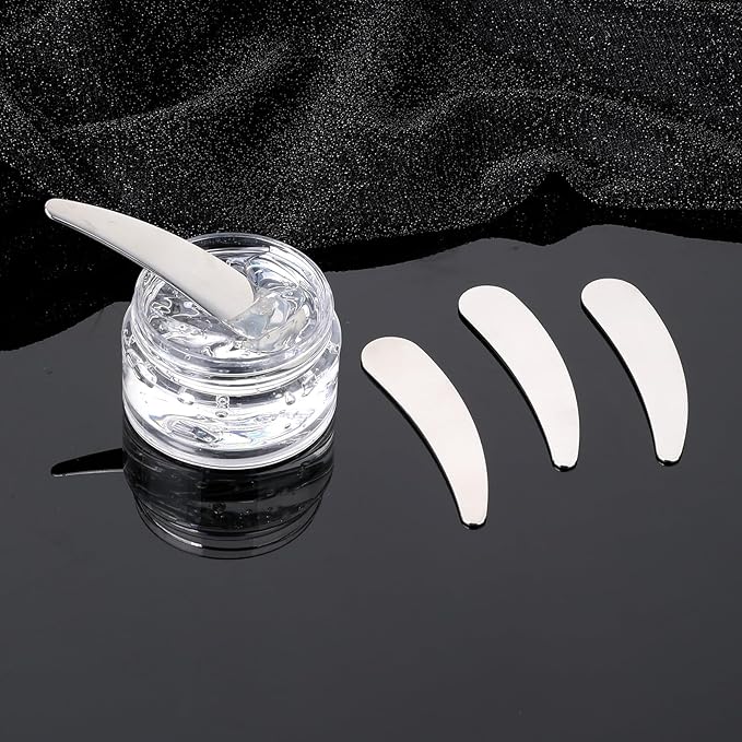 2Pcs Mini Metal Cosmetic Spatulas, Skincare SpatulaMixing