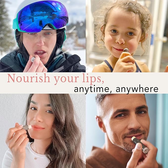 Natural Lip Balm Chapstick Pack - 12 Chap