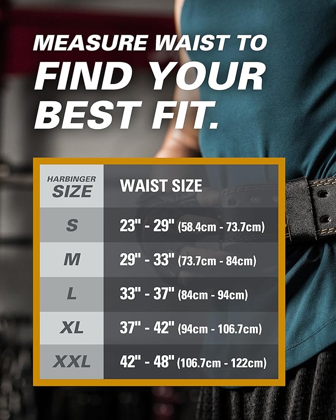 Harbinger Harbinger Padded Leather Belt Black