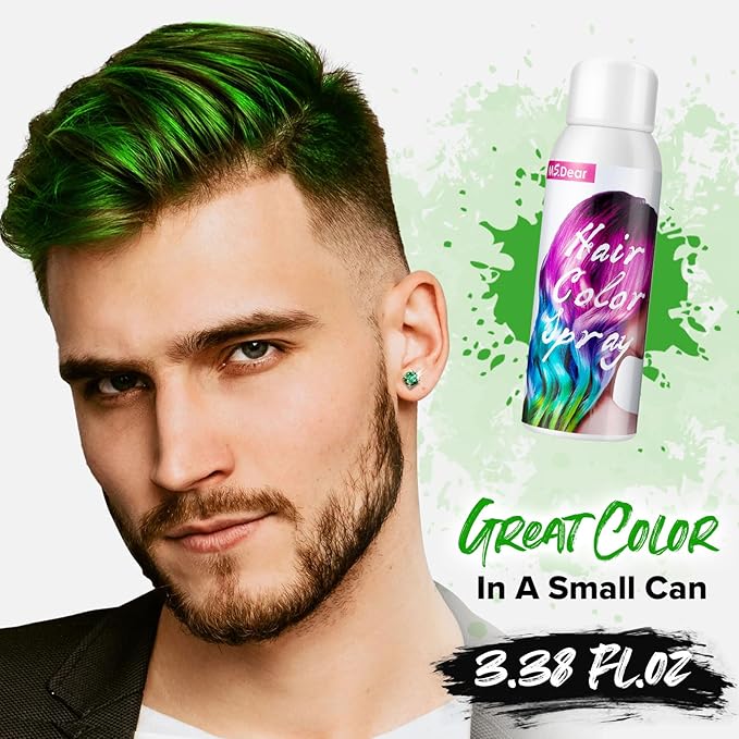 Temporary Green Hair Spray for