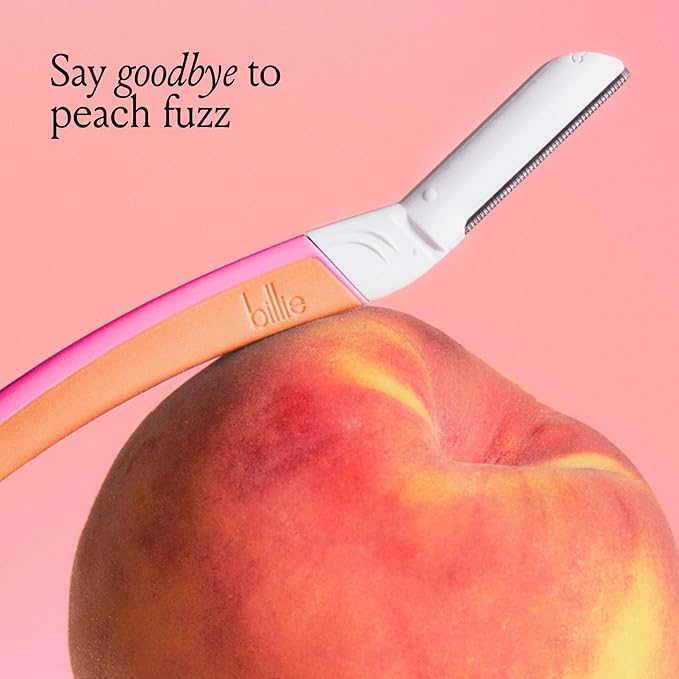 Billie - Dermaplane Starter Kit - Reusable Handle + 3 Refill Blades - Remove Facial Hair + Perfectly Shape Brows - Dermatologist-Approved - Malibu